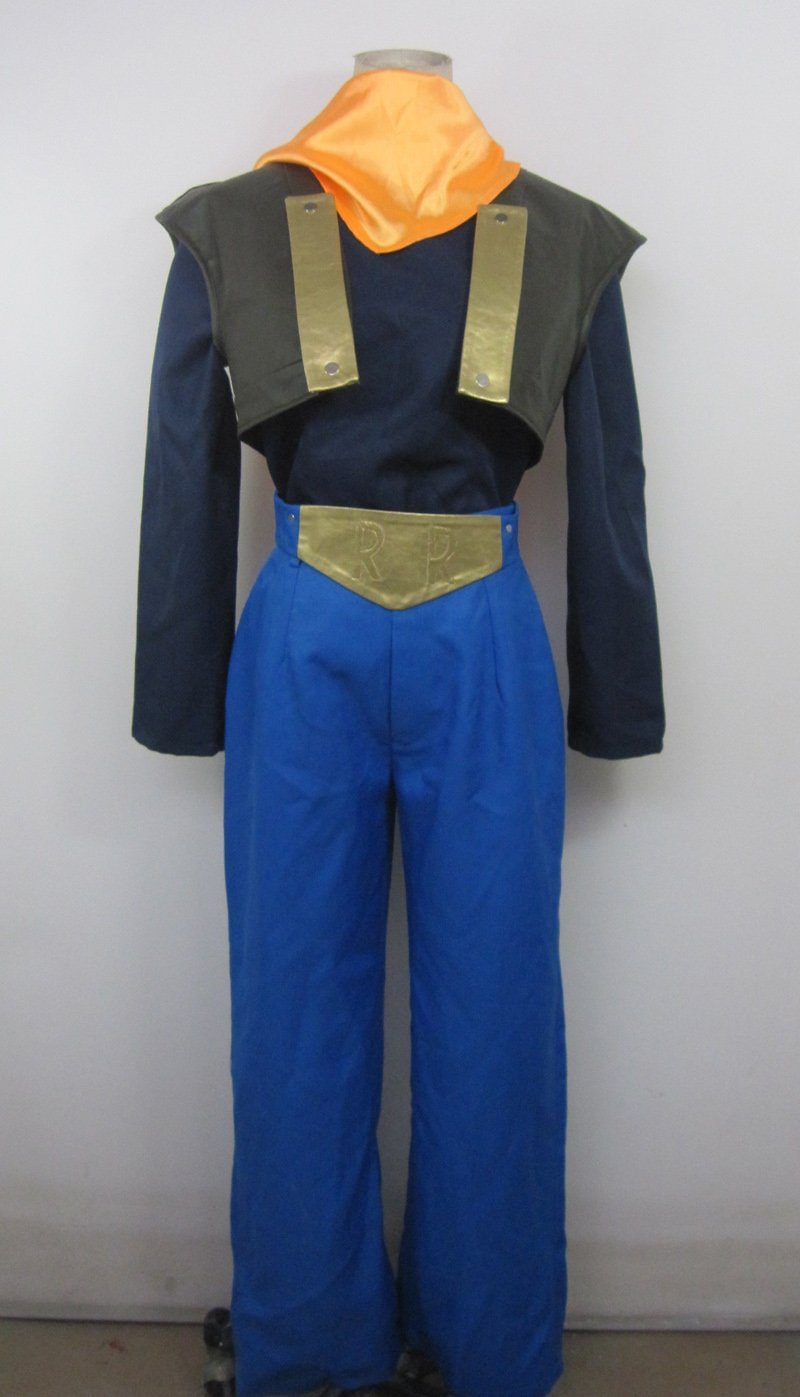 Dragon Ball Super Andriod 17 Uniform Cloth Combined Leather Costume
