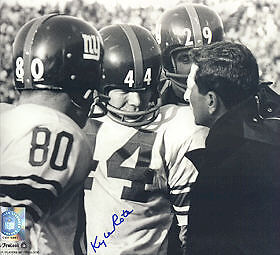 KYLE ROTE NEW YORK GIANTS ACTION SIGNED 8x10