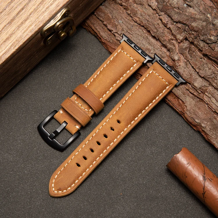 Classic Leather Watch Straps for an Apple Watch