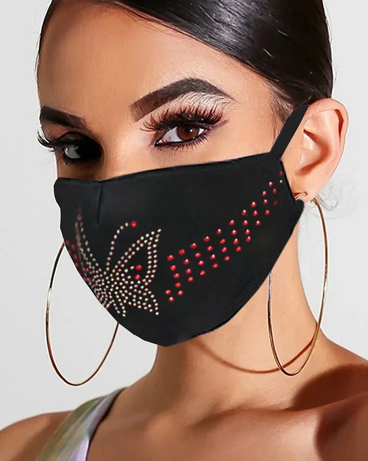 Studded Ear Loop Breathable Mouth Mask Reusable P2205697431
