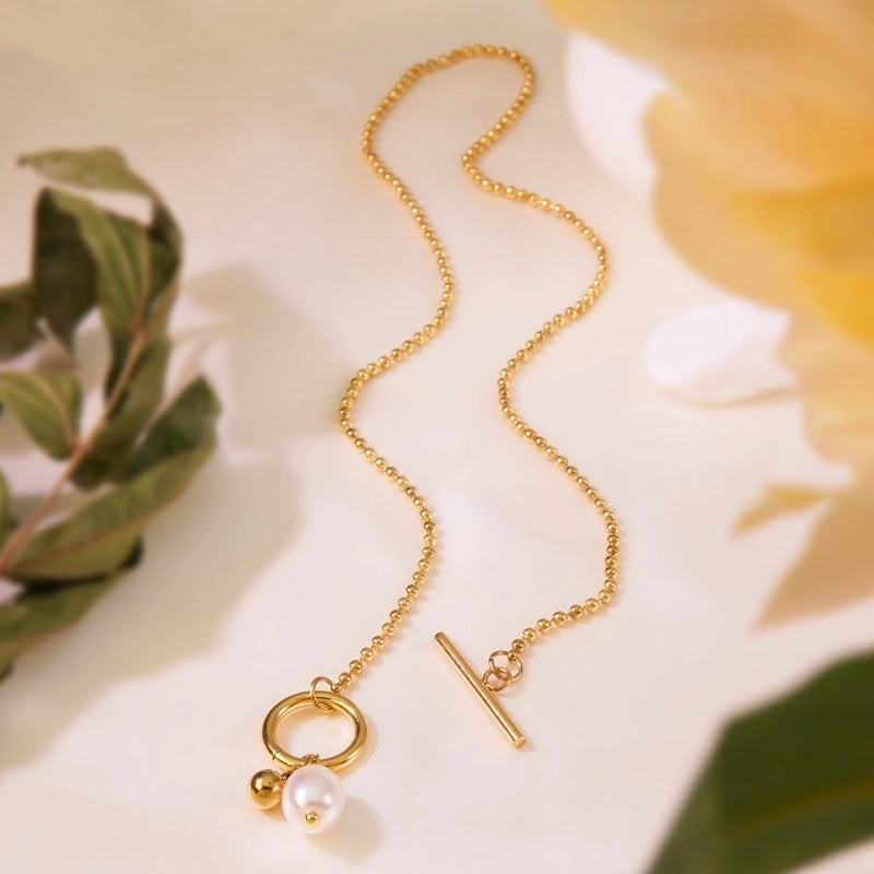 One Necklace 304 Stainless Steel 18K Gold Plated Minimalist OT Buckle Necklace Suitable For Women To Wear At Birthday Party Or Date