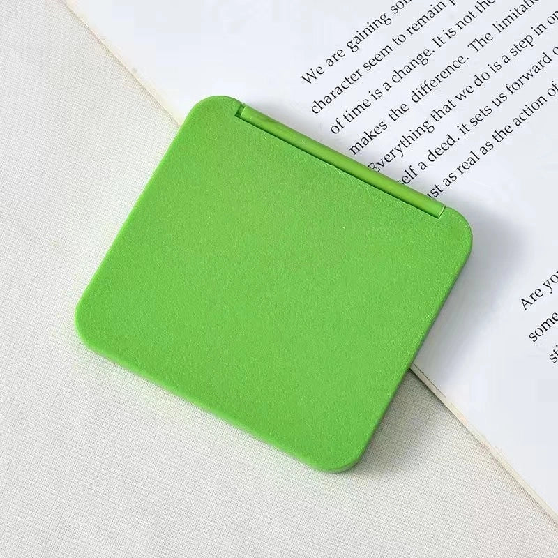 Small Mirror Carry-on Mini Makeup Mirror Double-sided Portable Student Dormitory Handheld Folding Mirror Household Female