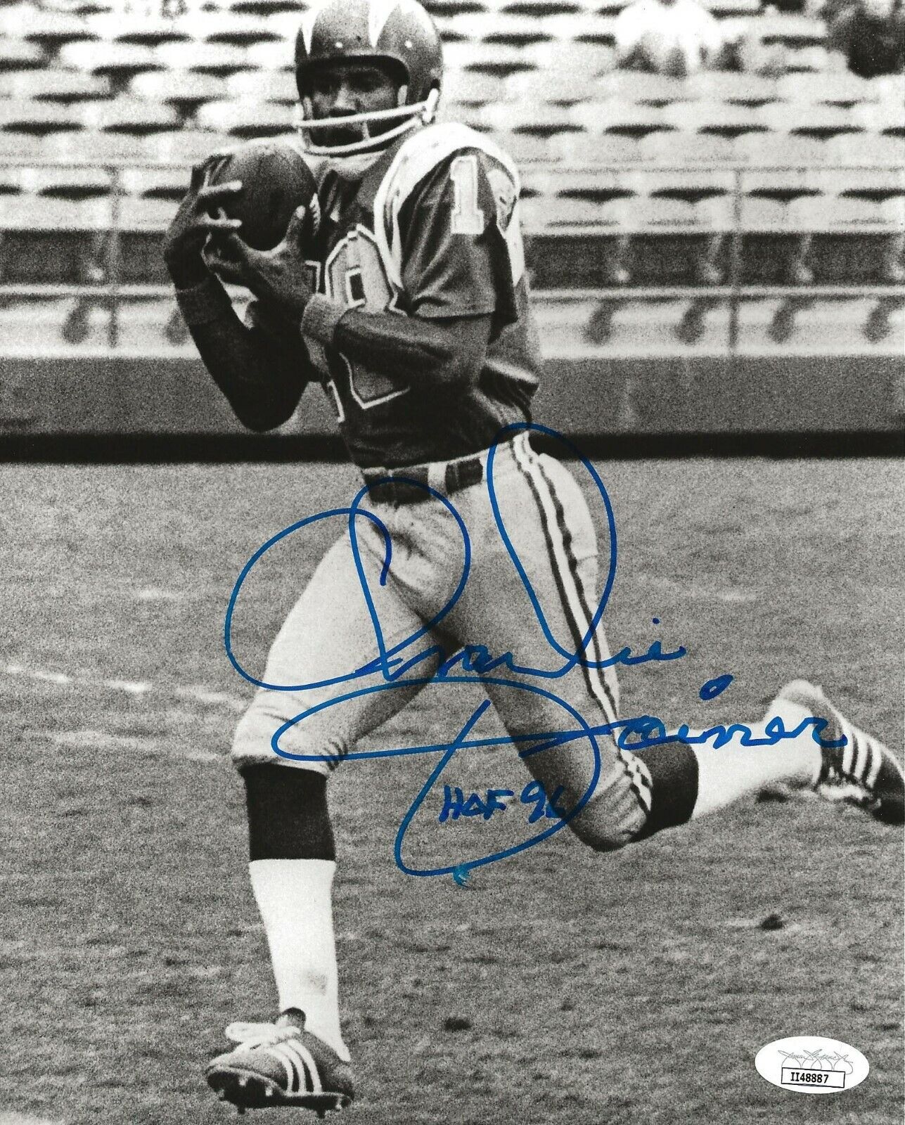 Charlie Joiner signed San Diego Chargers 8x10 Photo Poster painting W/ HOF Inscription 2 JSA