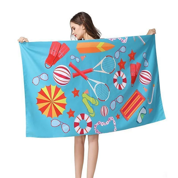 Polyester Beach Towel - Quick Dry, Sand Free | 168DEAL