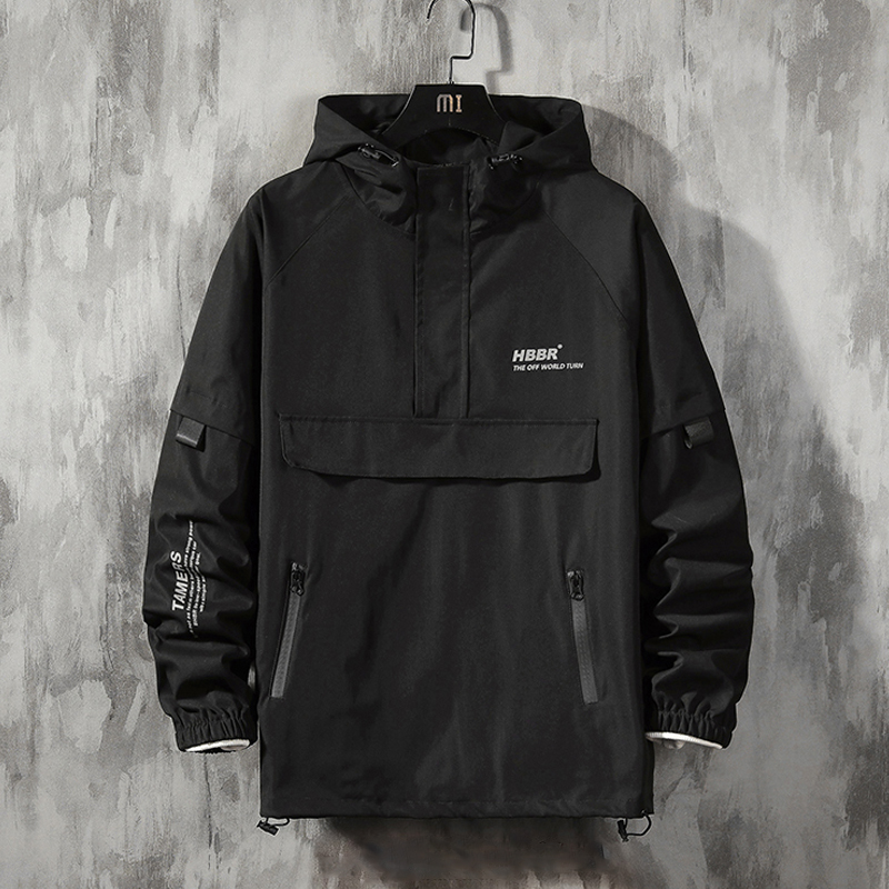 Casual Pullover Half-zipper Hooded Jacket / TECHWEAR CLUB / Techwear