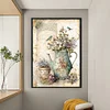 (Big Size) Vase And Bird - 11CT Stamped Cross Stitch 40*60cm/15.75*23.62in