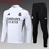 2025/2026 Real Madrid Half-Pull Training Suit White Football Shirt 1:1 Thai Quality