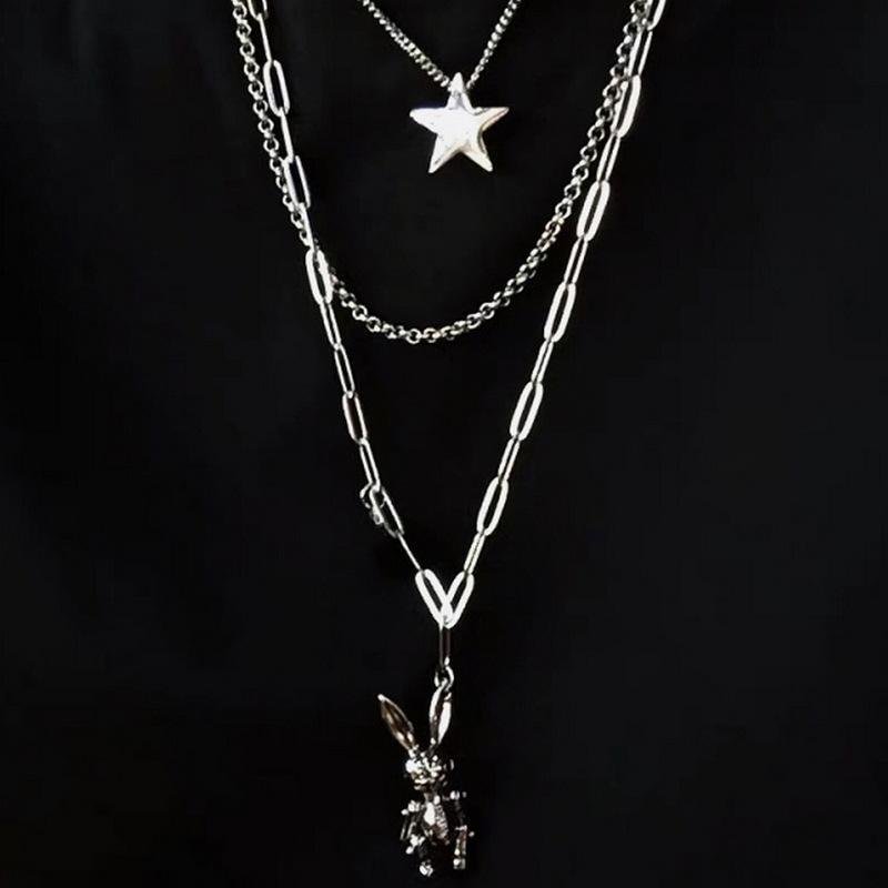 HARAJUKU RABBIT PENDANT MULTILAYER NECKLACE