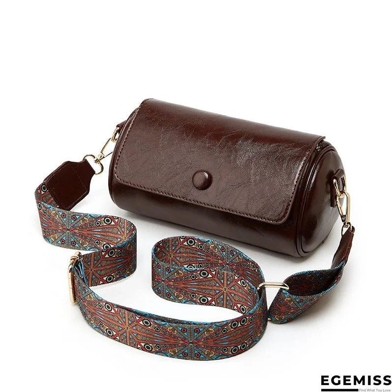Retro Small Bags Women's Bag Niche New Trendy Spring Versatile Wide-Strap Shoulder Messenger Bag Popular round Bag | EGEMISS