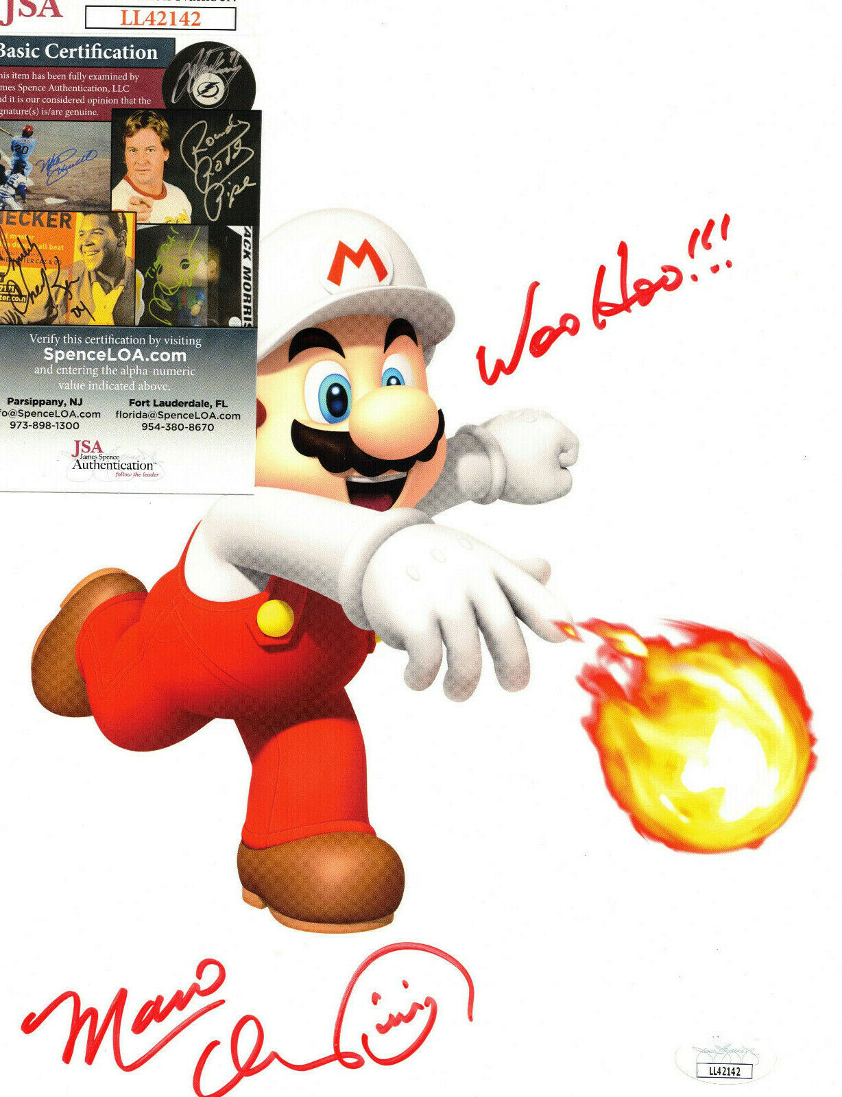 Charles Martinet Signed 8.5x11 Photo Poster painting Autograph Voice of Mario, Nintendo, JSA COA