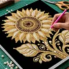 DIY Pearl Painting Sunflower for Home Wall Decor with Frame(30x30cm)