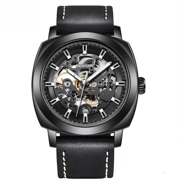 Automatic Hollow Mechanical Men's Watch Silicone Band Watch