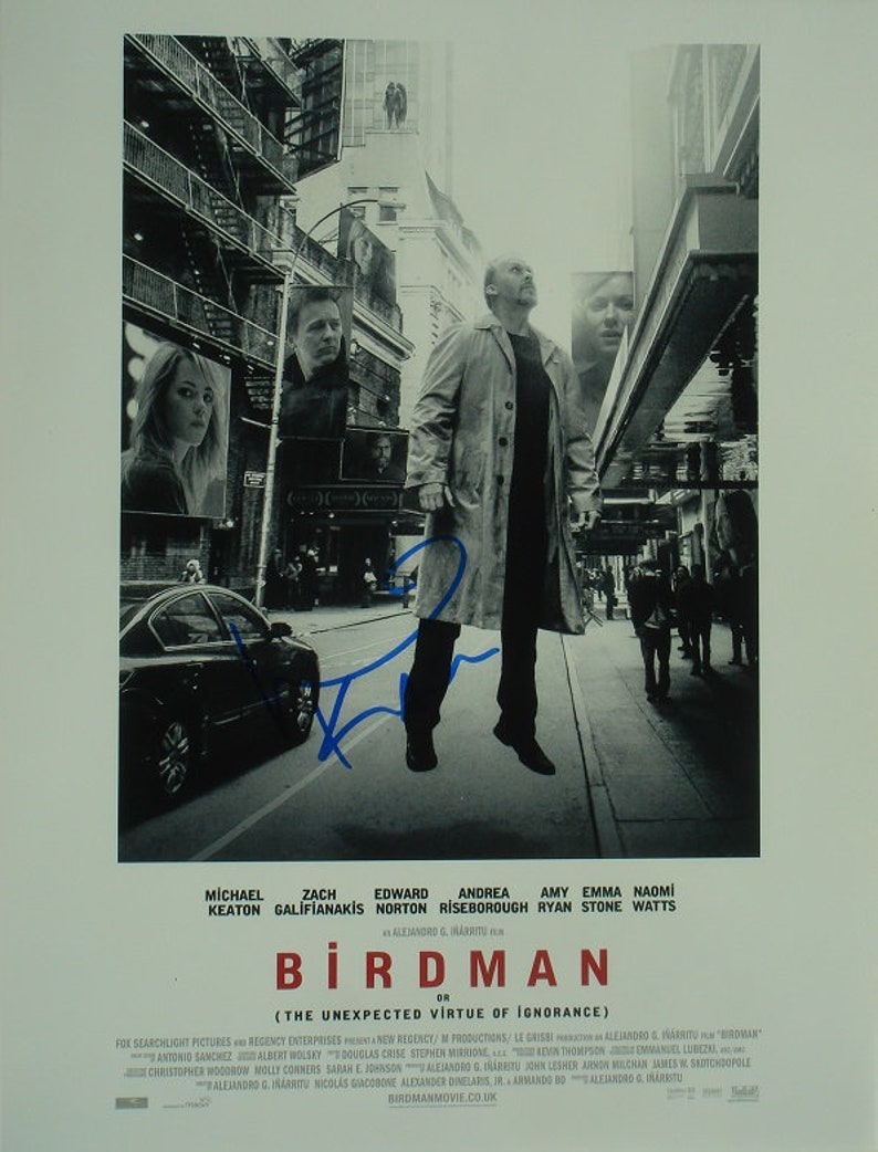 MICHAEL KEATON SIGNED Photo Poster painting Birdman 11x14 wcoa