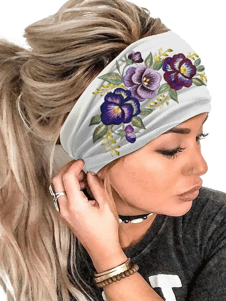 Alzheimer's Purple Floral Headband