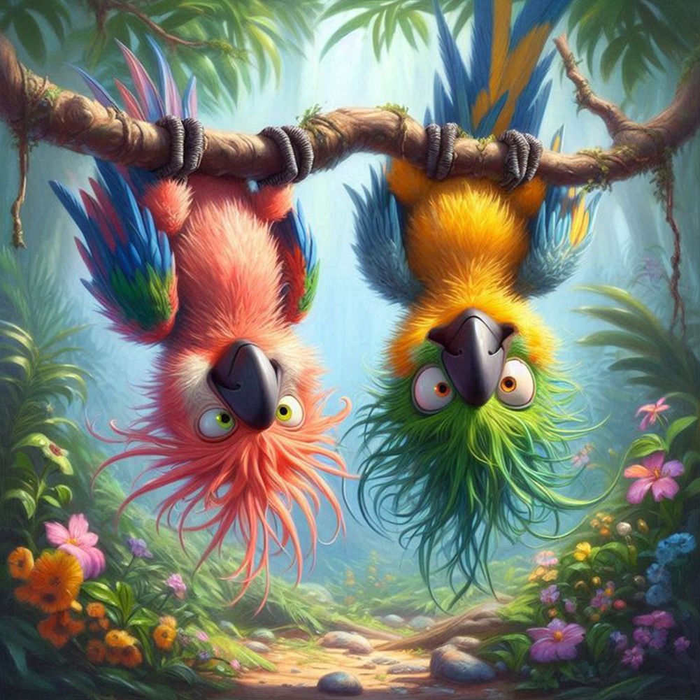 Parrot 40*40cm(canvas) full round drill diamond painting