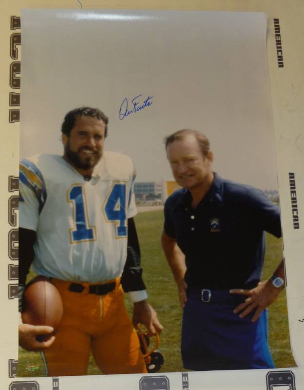 Dan Fouts Signed 20x30 Photo Poster painting PSA/DNA COA Chargers Football Picture w Don Coryell