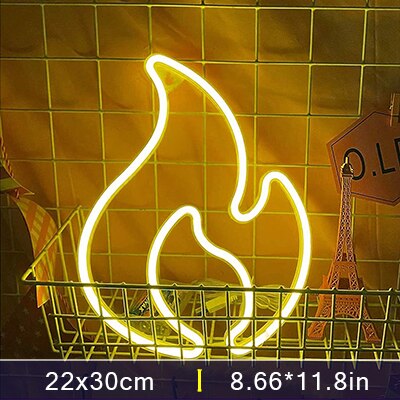 

Flame - Led Neon Light Sign, 501 Original