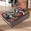 (US Local)Diamond Painting Storage Box DIY 5D Diamond Painting Jewelry Box for Women (Owl)