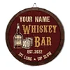 Whiskey Bar Customized Tin Painting / Wooden Painting (Round 12*12 inches)
