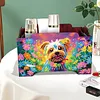 5D diy Diamond Painting Kunst dekorative Aufbewahrungsbox Holz Lagerung Clutch (Hund)