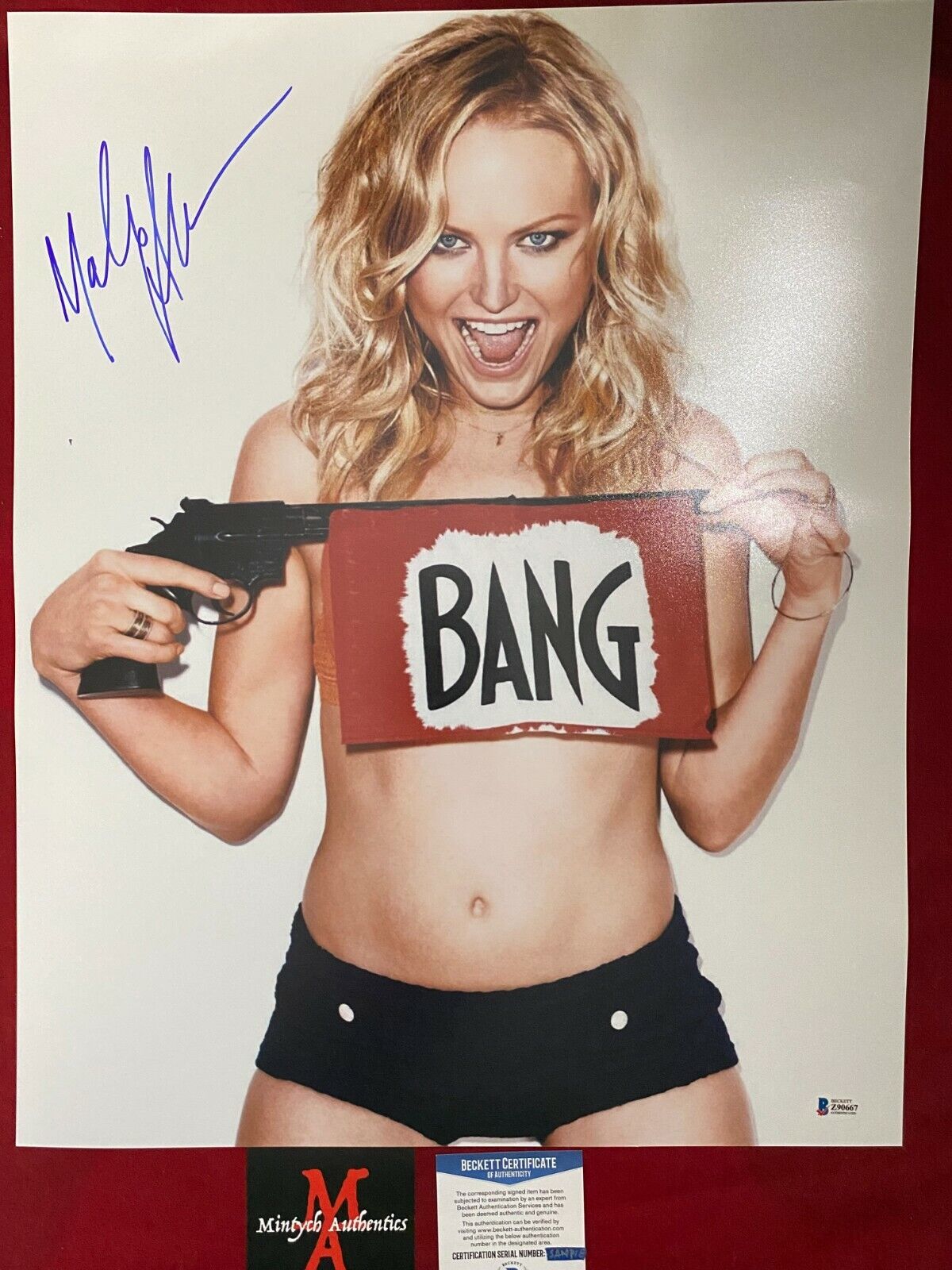 MALIN AKERMAN AUTOGRAPHED SIGNED 16x20 Photo Poster painting! SEXY MODEL! BECKETT COA!