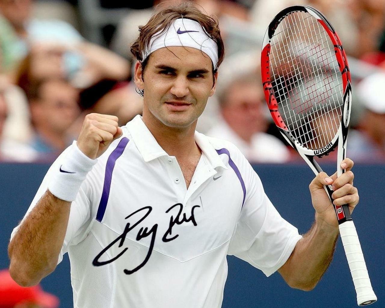 ROGER FEDERER WIMBLEDON SIGNED AUTOGRAPHED 10 X 8