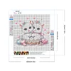 >SALE<5D DIY Full Round Drill Diamond Painting Cute Cat Kit Home Decoration 30x30cm