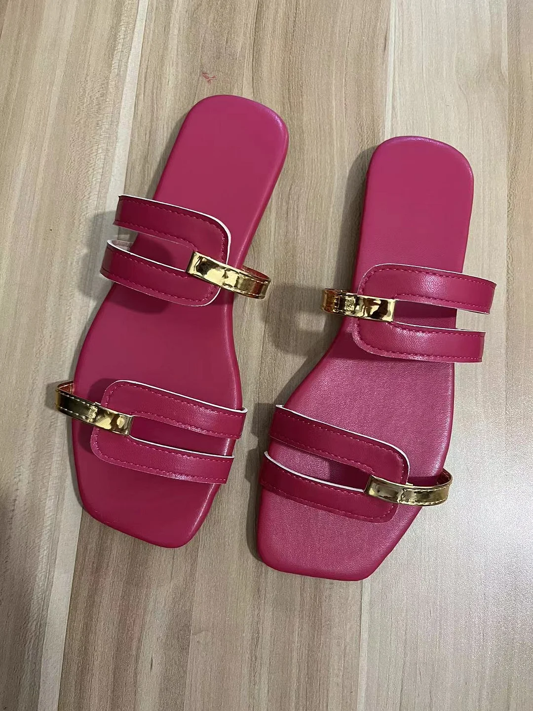 Tanguoant Tanguoant Women's Shoes Slippers 2023 Summer New Large Size Color Fashion Flat Bottom Slippers Women