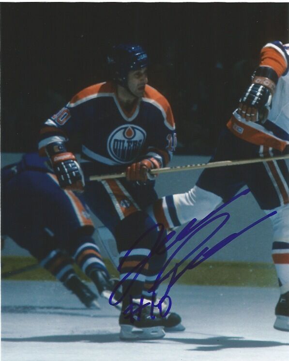 Edmonton Oilers Jaroslav Pouzar Signed Autographed NHL 8x10 Photo Poster painting COA E