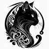 Silhouette - Cat-11CT Stamped Cross Stitch 40*40cm/15.75*15.75in tapestrymarket