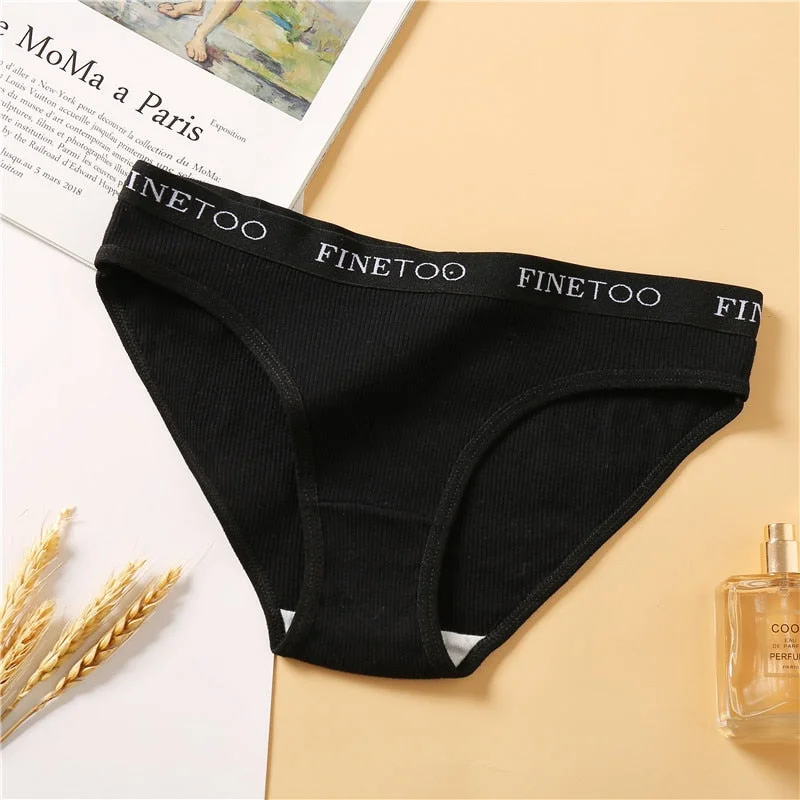 Women's Underpants Cotton Letter Waist Fashion Lingerie Sexy Comfort Underwear For Woman M-XL 8 Solid Colors Briefs Women Pantys