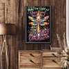 (40*60cm)Dragonfly Saying - Full Round Drill Diamond Painting