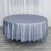 108" Dusty Blue Seamless Premium Sequin Round Tablecloth