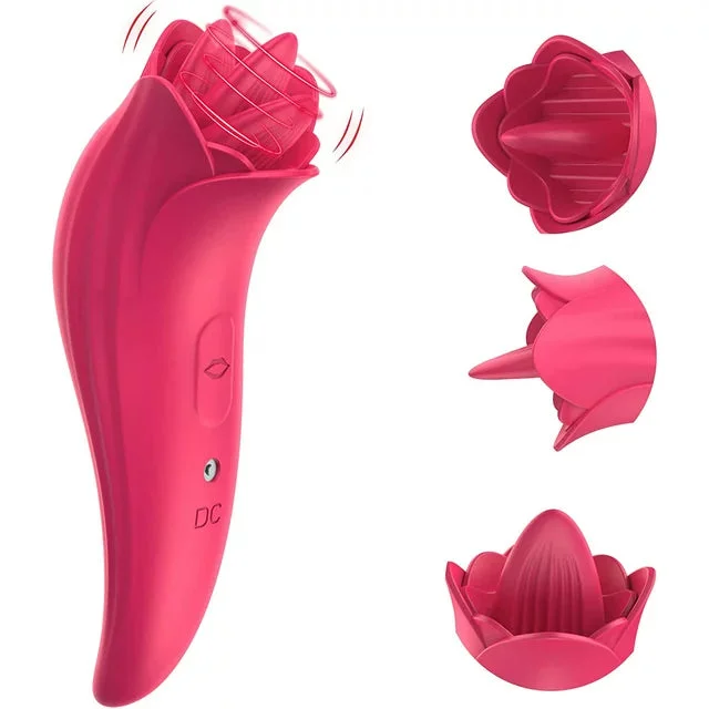Sex Toy Vibrator for Woman G Spot Vibrating Toys Tongue Licking Clitoral Stimulator Adult Sensory Dildo for Women Men Clit Stimulation Vaginal Breast Nipple Massager