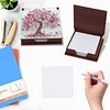 Wooden DIY Cherry Blossom Tree Diamond Painting Kit Note Box with 160 Papers