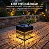 Iron Hollowed-out Solar Lantern Light Waterproof Solar-powered Atmosphere Lights Dustproof Decorative Mandalas Light for Courtyard Garden Corridor Balcony
