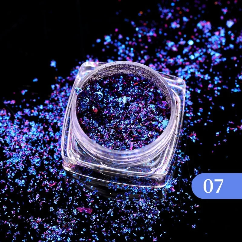 1 Box Sparkly Shinning Nail Sequins Glitter Orange iridescent Powder Flakies Paillette DIY Nail Art Decoration-Nail Inspo