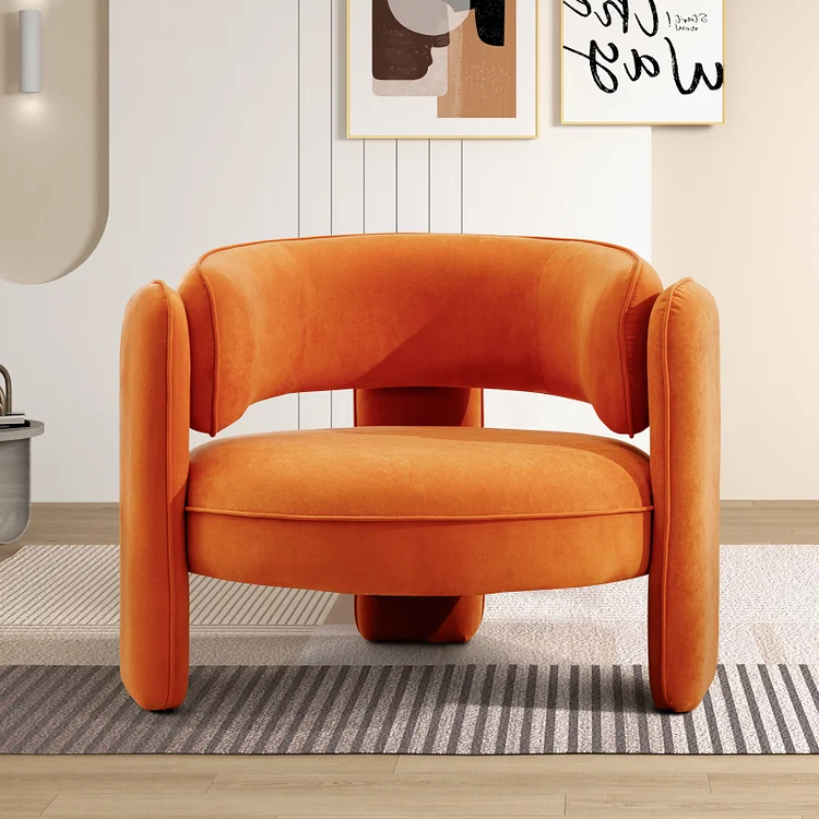 Bestier Modern Velvet Accent Chair, Stylish Club Adults Armchair,Wide Seat and Soft Cushion