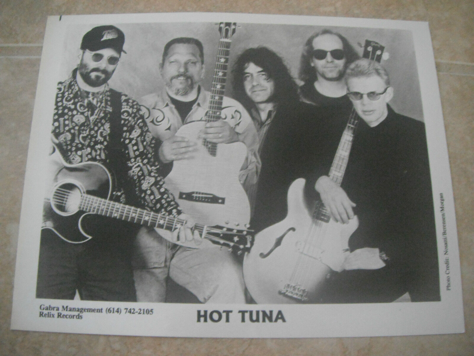 Hot Tuna B&W 8x10 Promo Photo Poster painting Picture Original