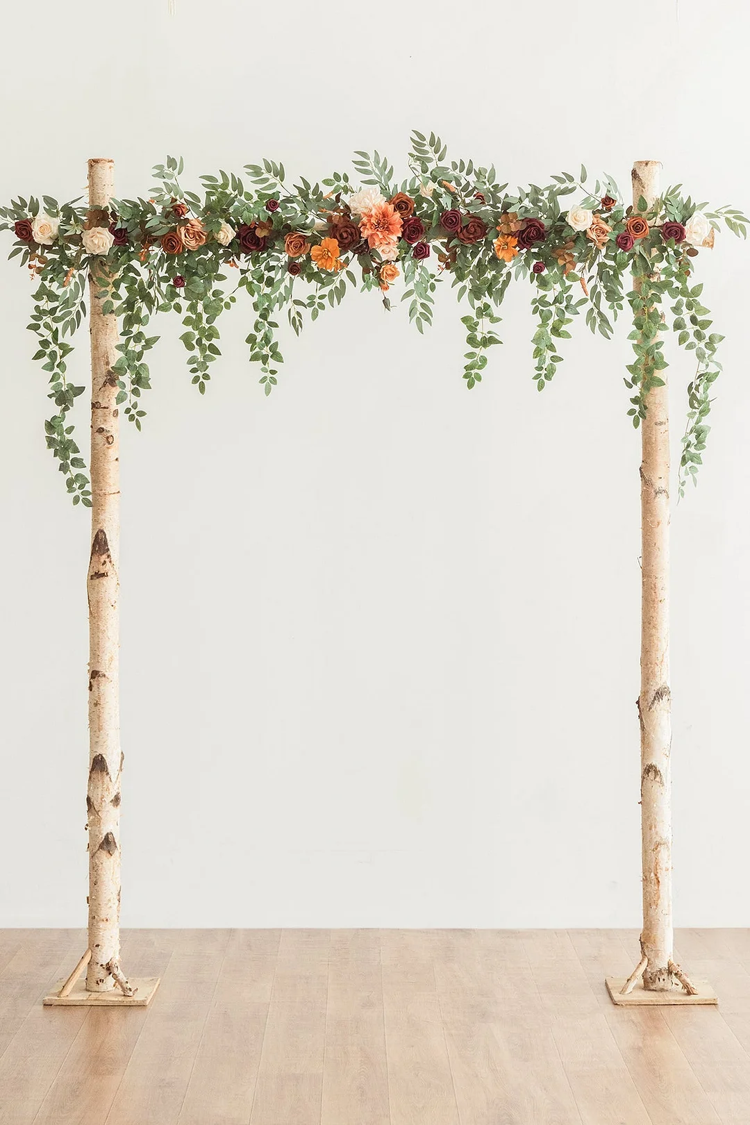 6.5ft Flower Garland with Hanging Vines in Sunset Terracotta