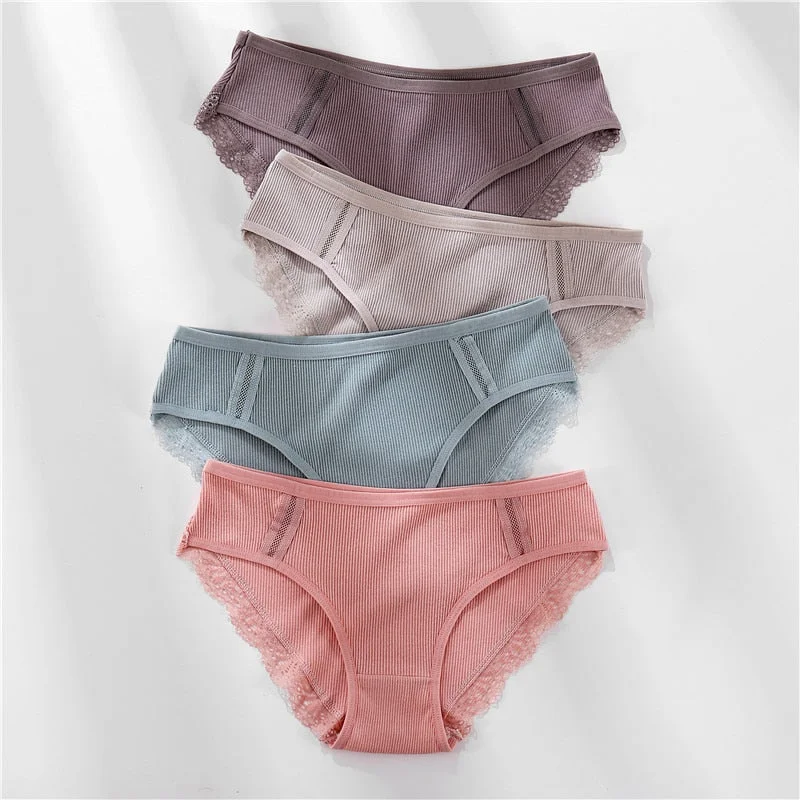 FINETOO Cotton Underpants M-2XL Women Panties Sexy V Waist Underwear Low-Rise Female Briefs Soft Underwear Female Lingerie 2020