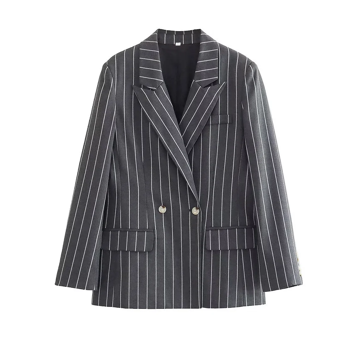 Toloer Summer 2023 New Women's Striped Blazer, Vest And Pants Suit W050 9681-Outfit Ideas