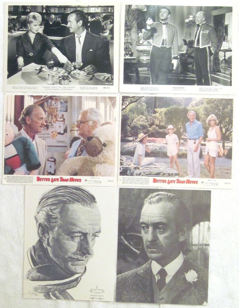 DAVID NIVEN 8x10 Photo Poster painting LOT including PLEASE DON'T EAT DAISIES still VINTAGE 1960