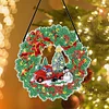 DIY Christmas Wreath Art Acylic Crystal Rhinestone Hanging Craft Kits