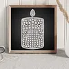 DIY Pearl Painting Candle for Home Wall Decor(25x25cm)
