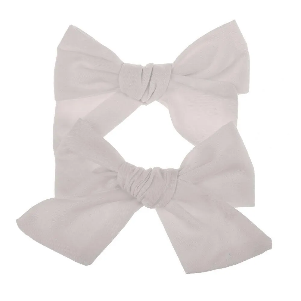 2019 Baby Summer Clothing 2Pcs/Sets Teens Big Hair Bows Knot Hair Clips Girls Kids Toddler Cotton Headband Wholesale 14 Colors