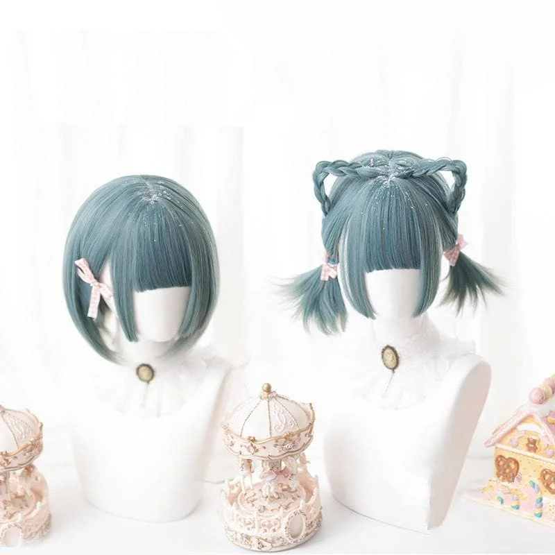 Green Lolita Mixed Color Short Wig SA0021R