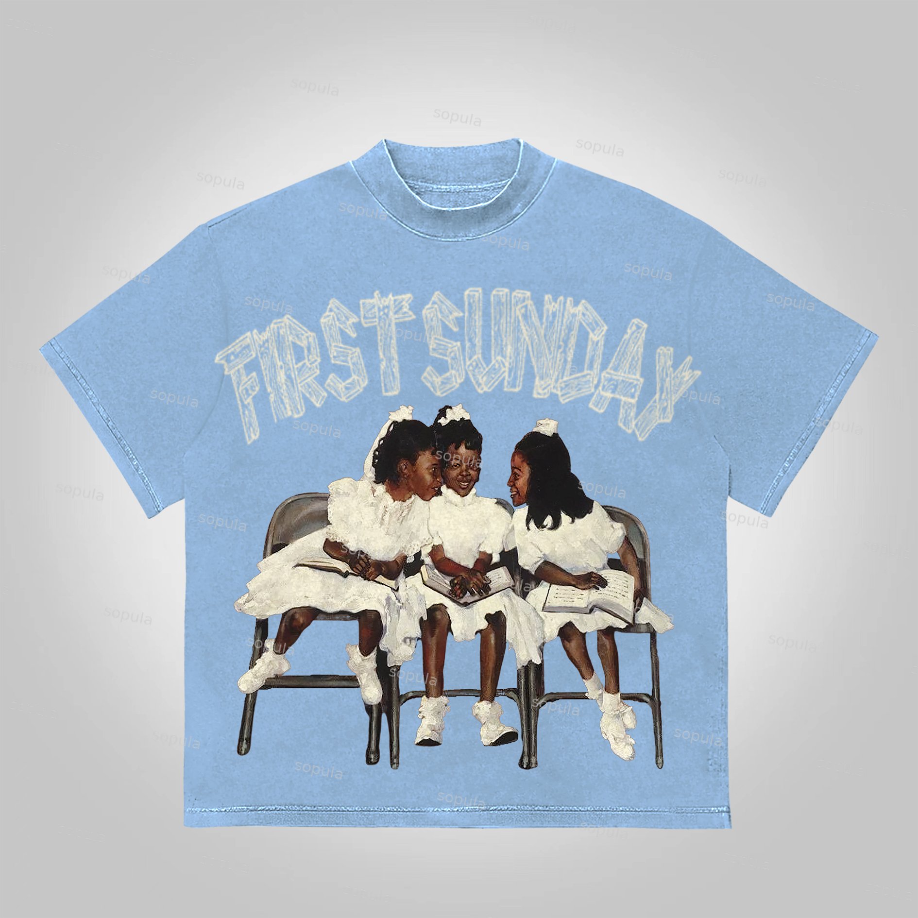 Sopula First Sunday Graphic 100% Cotton Basic T-Shirt - SOPULA