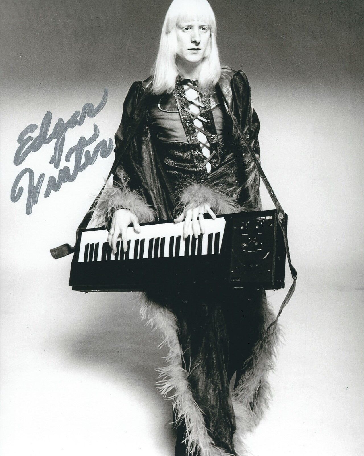 EDGAR WINTER SIGNED 8x10 Photo Poster paintingGRAPH - UACC & AFTAL RD AUTOGRAPH