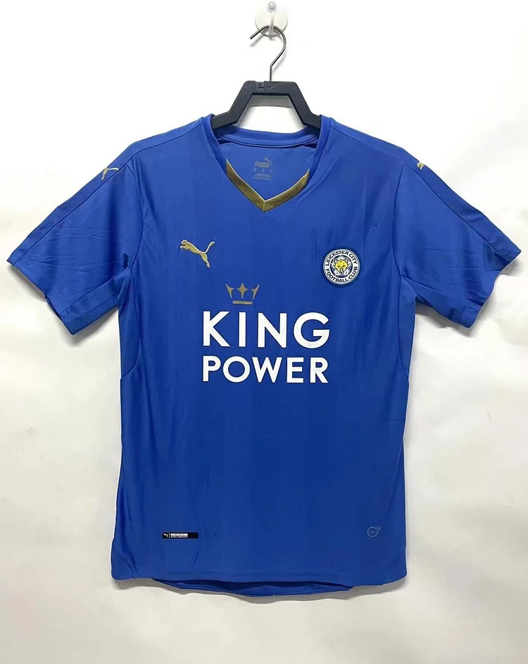 Retro 2015-2016 Leicester City Home Football Shirt